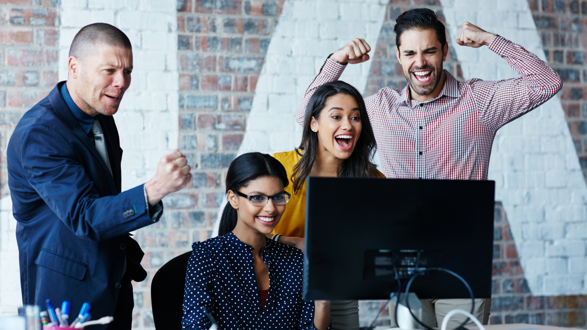 Empowering legal innovation through collaborative risk management in in-house legal teams: A group of enthusiastic legal professionals collaborating in a modern office, brainstorming innovative solutions.